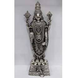 Blissful garur tirupati balaji idol in pure silver