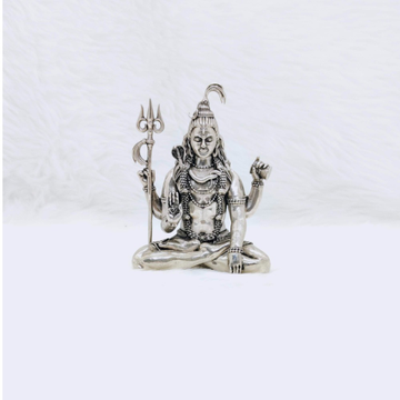 Real silver shiv ji idol in high antique finishing...