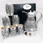 pure silver Royal jug glasses set for Luxury Drinkware Collection
