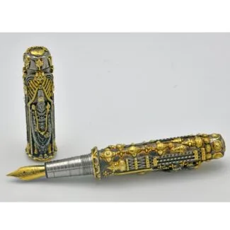 Pure silver tirupati balaji padmavati pen in 2tone Plating