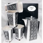92.5 pure silver leaf designer shape jug glasses set po-247-04-140748