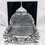 92.5 pure silver antique solid singhasan in fine nakashii