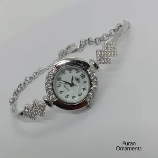 Stylish pure sterling silver watch for ladies (adjustable)-200266