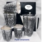 925 pure silver designer jug glasses set po-247-02-140732