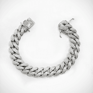 Trendy 92.5% Pure Silver Cuban Bracelet-229113