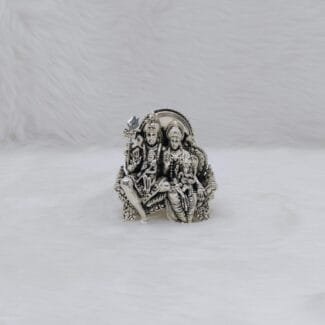 Real silver idol of shiv pariwar studded with antique high finish-178832
