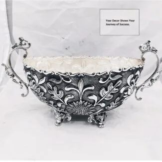Puran deep carving silver fruit basket for heirloom tabledecor-160961